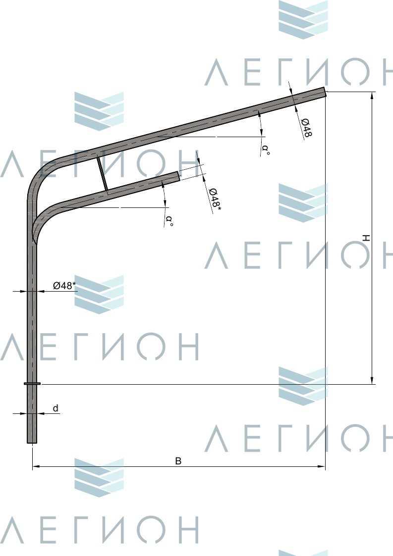 К9-2,0-2,5-1-1 кронштейн двухрожковый